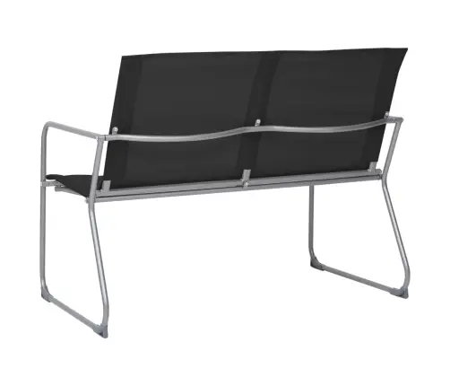 4-Osaline Aiamööbli Komplekt, Kangas Ja Teras, Must