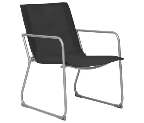 4-Osaline Aiamööbli Komplekt, Kangas Ja Teras, Must