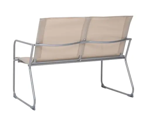 4-Osaline Aiamööbli Komplekt, Kangas Ja Teras, Kreemjas