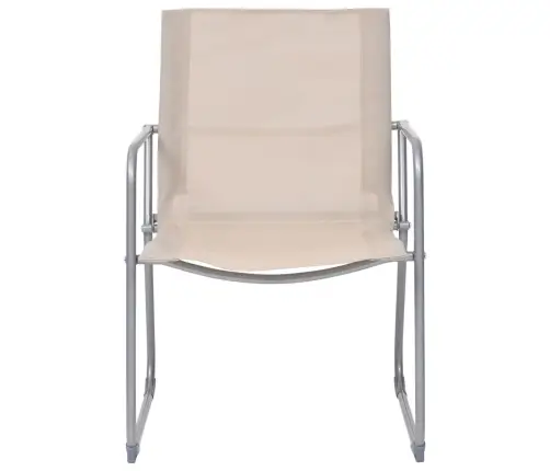 4-Osaline Aiamööbli Komplekt, Kangas Ja Teras, Kreemjas