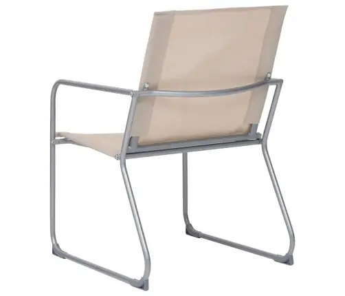 4-Osaline Aiamööbli Komplekt, Kangas Ja Teras, Kreemjas