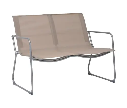 4-Osaline Aiamööbli Komplekt, Kangas Ja Teras, Pruunikashall