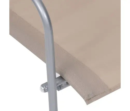 4-Osaline Aiamööbli Komplekt, Kangas Ja Teras, Pruunikashall