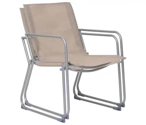 4-Osaline Aiamööbli Komplekt, Kangas Ja Teras, Pruunikashall