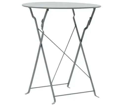 3-Daļīgs Bistro Mēbeļu Komplekts, Tērauds, Pelēks Vidaxl