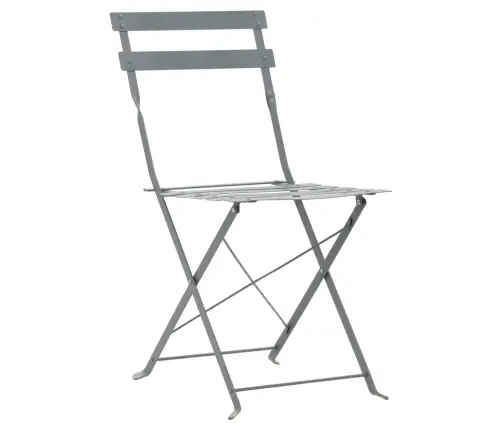 3-Daļīgs Bistro Mēbeļu Komplekts, Tērauds, Pelēks Vidaxl