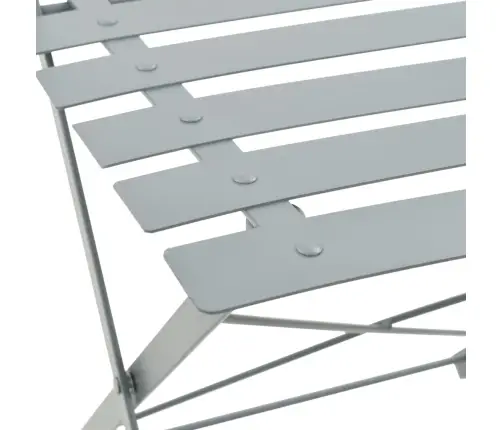 3-Daļīgs Bistro Mēbeļu Komplekts, Tērauds, Pelēks Vidaxl