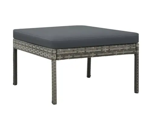 3-Daļīgs Dārza Atpūtas Mēbeļu Komplekts Ar Matračiem, Pelēks Pe Vidaxl