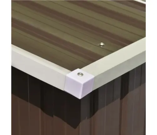 Dārza Šķūnis, 257X298X178 Cm, Brūns Metāls Vidaxl