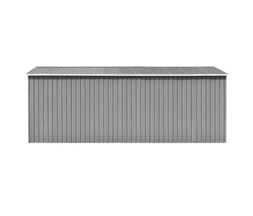 Dārza Šķūnis, 257X489X181 Cm, Pelēks Metāls Vidaxl