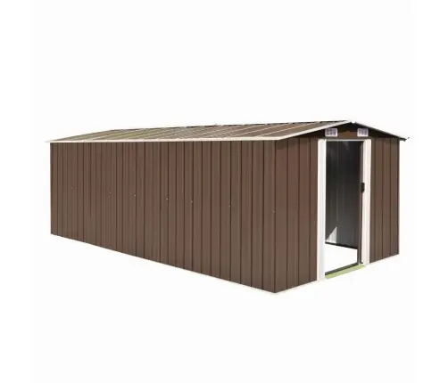 Sodo Pašiūrė, Rudos Spalvos, 257X489X181cm Metalas