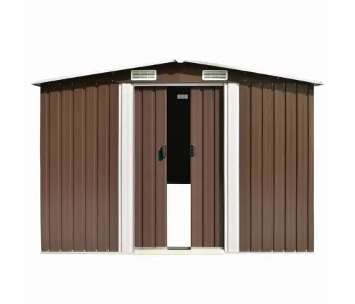 Sodo Pašiūrė, Rudos Spalvos, 257X489X181cm Metalas