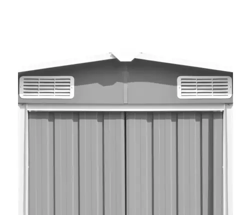 Dārza Šķūnis, 257X580X181 Cm, Pelēks Metāls Vidaxl