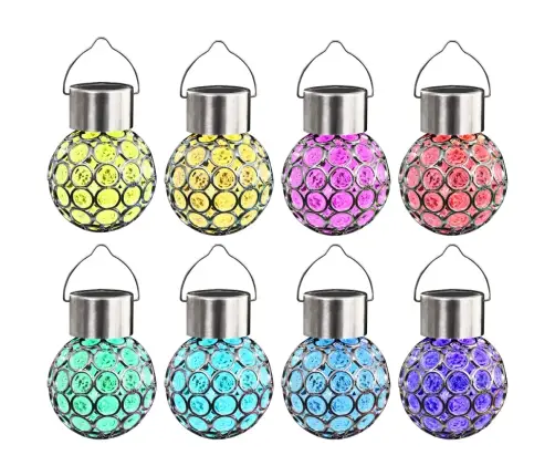 Rippuvad Päikesepatareidega Valgustid, 8 Tk, Led-Tuled, Rgb