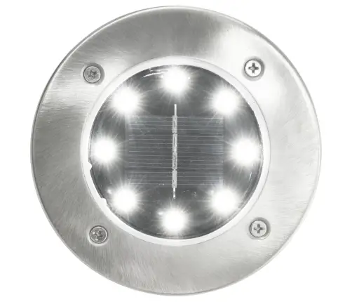 Solārās Zemes Lampas, 8 Gab., Led, Baltas Vidaxl