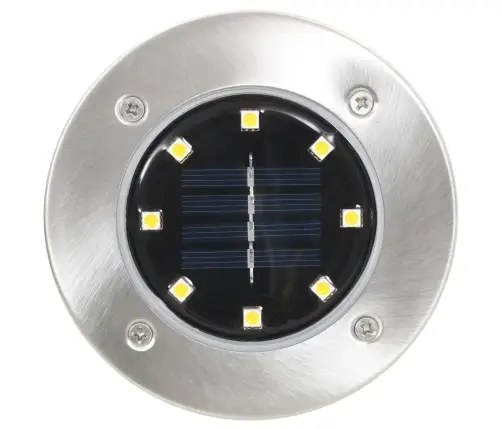 Solārās Zemes Lampas, 8 Gab., Led, Baltas Vidaxl