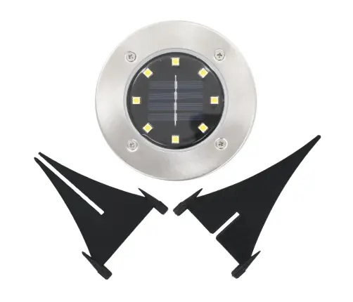 Solārās Zemes Lampas, 8 Gab., Led, Baltas Vidaxl