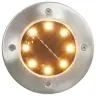Päikesepatareidega Maapinnavalgustid, 8 Tk Led-Tuled, Soe Valge