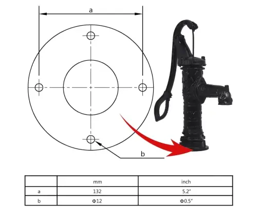 Dārza Ūdens Sūknis Ar Statīvu, Čuguns Vidaxl