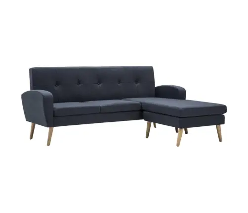 L-Formos Sofa, Audinio Apmušalas, 186X136X79 cm Tamsiai Pilka
