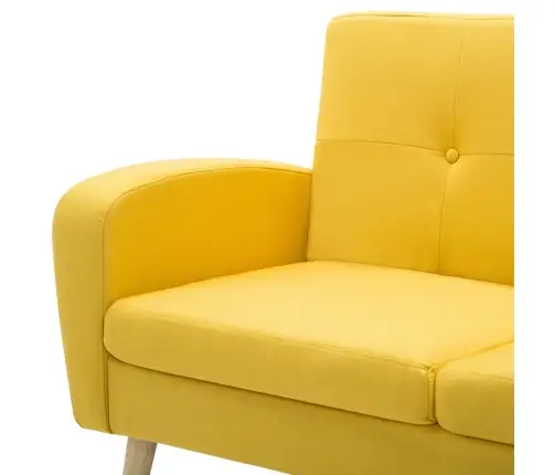 L-Formos Sofa, Geltona, 186X136X79 cm Audinio Apmušalas