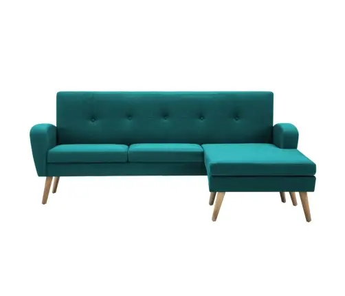 Stūra Dīvāns, Zaļš, 186X136X79 Cm, Auduma Apdare Vidaxl