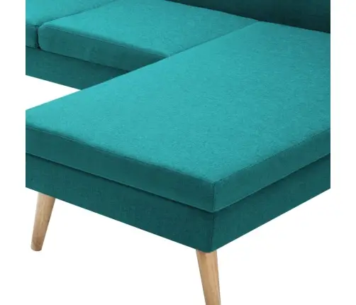 Stūra Dīvāns, Zaļš, 186X136X79 Cm, Auduma Apdare Vidaxl