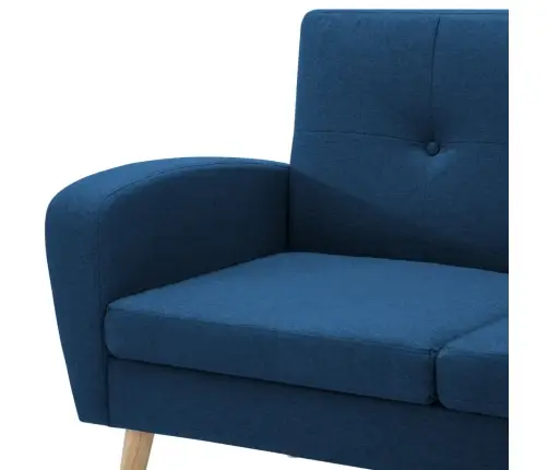 Stūra Dīvāns, Zils, 186X136X79 Cm, Auduma Apdare Vidaxl