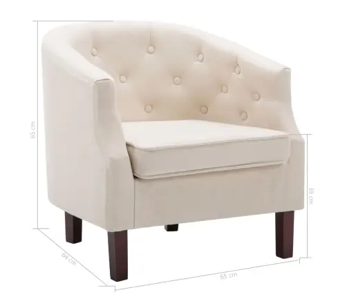 Atpūtas Krēsls, Bēšs Audums Vidaxl Atpūtas Krēsls, Bēšs Audums Vidaxl