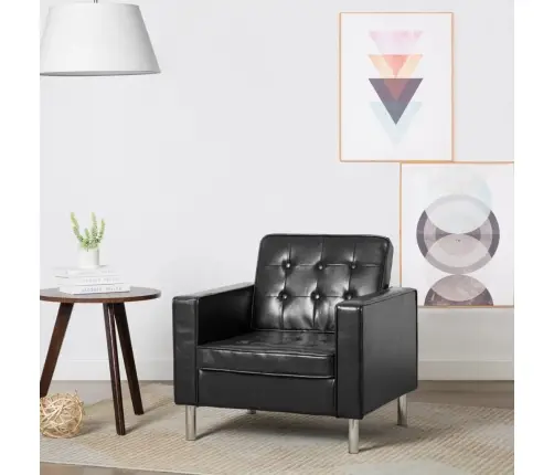 Atpūtas Krēsls, Melns, 75X70X75 Cm, Mākslīgā Āda Vidaxl