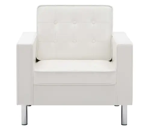 Tugitool, Valge, 75 X 70 X 75 cm Kunstnahk