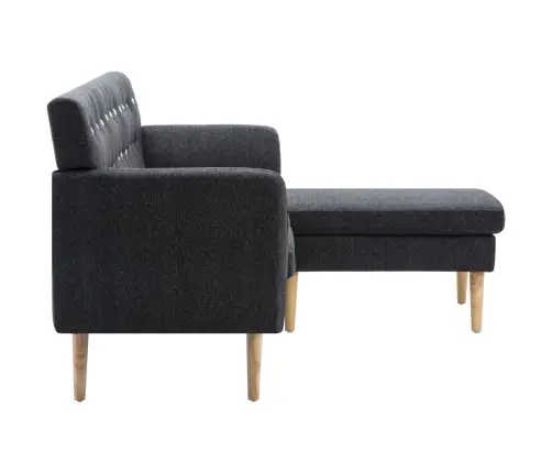 Stūra Dīvāns, 171,5X138X81,5 Cm, Tumši Pelēka Auduma Apdare Vidaxl