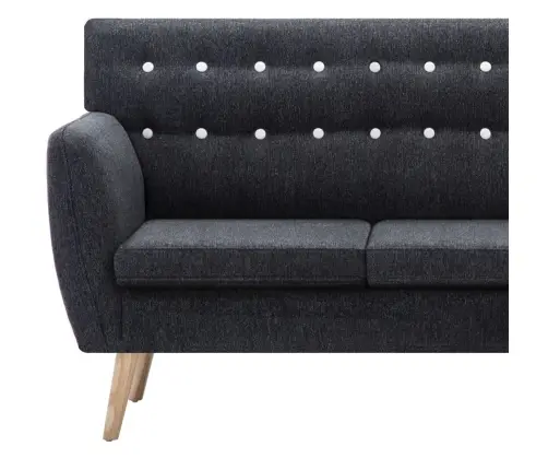 Stūra Dīvāns, 171,5X138X81,5 Cm, Tumši Pelēka Auduma Apdare Vidaxl