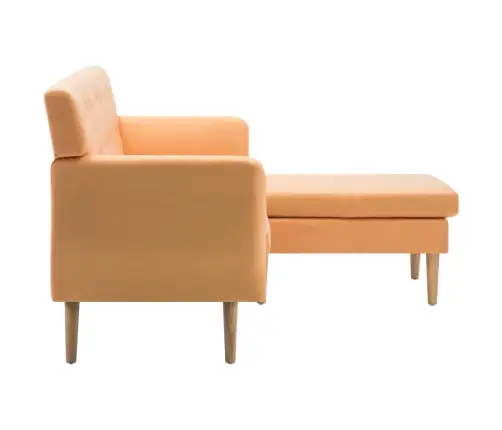 Nurgadiivan, Kangast Polsterdusega 171,5 X 138 X 81,5 Cm Oranž