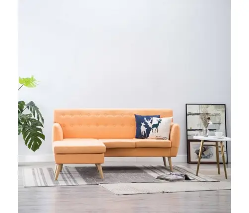 Nurgadiivan, Kangast Polsterdusega 171,5 X 138 X 81,5 Cm Oranž