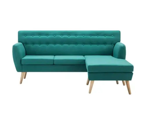 Stūra Dīvāns, 171,5X138X81,5 Cm, Zaļa Auduma Apdare Vidaxl