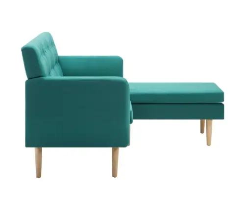 Stūra Dīvāns, 171,5X138X81,5 Cm, Zaļa Auduma Apdare Vidaxl