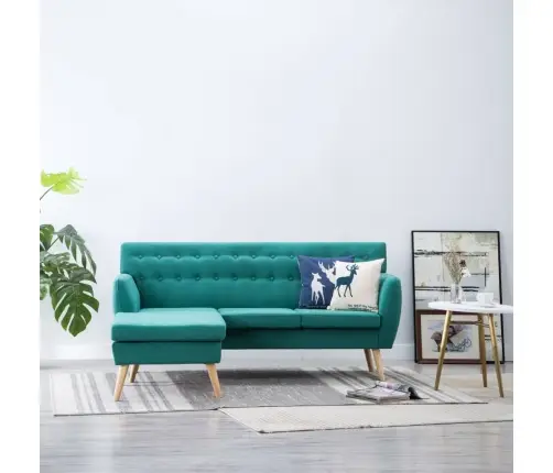 Stūra Dīvāns, 171,5X138X81,5 Cm, Zaļa Auduma Apdare Vidaxl