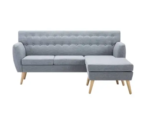 Stūra Dīvāns, 171,5X138X81,5 Cm, Gaiši Pelēka Auduma Apdare Vidaxl