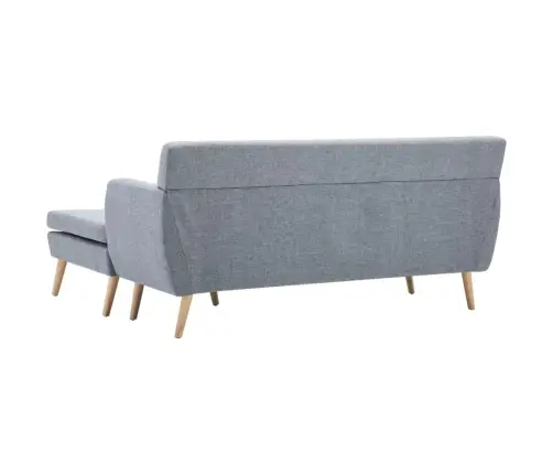 Stūra Dīvāns, 171,5X138X81,5 Cm, Gaiši Pelēka Auduma Apdare Vidaxl