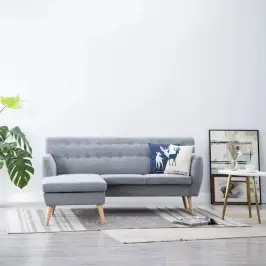 L-Formos Sofa, Aud. Apmušal., 171,5X138X81,5cm Šviesiai Pilka