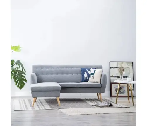 Stūra Dīvāns, 171,5X138X81,5 Cm, Gaiši Pelēka Auduma Apdare Vidaxl