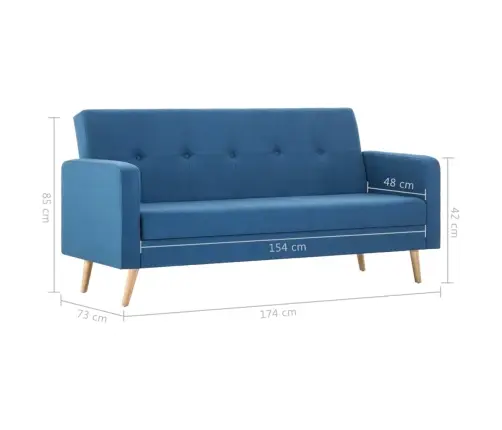 Sofa, Audinys, Mėlyna