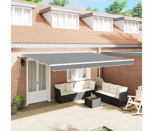 Markīze Manuāls Balts 4 × 3 M Metāla