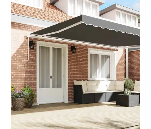 Markīze Manuāls Balts 4 × 3 M Metāla