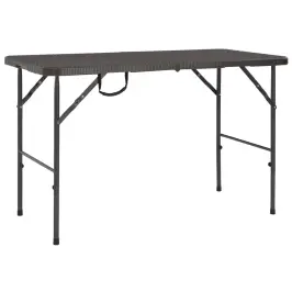Saliekams Dārza Galds, Brūns, 120X60X74 Cm, Hdpe, Brūns Pe Vidaxl