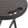 Saliekami Bāra Krēsli, 2 Gab., Hdpe Un Tērauds, Brūni Vidaxl