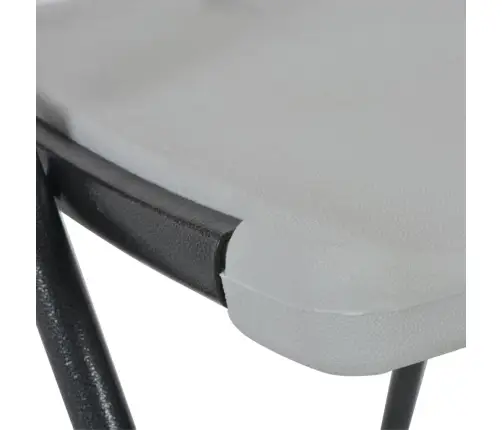 Saliekami Bāra Krēsli, 2 Gab., Hdpe, Tērauds, Balti Vidaxl Saliekami Bāra Krēsli, 2 Gab., Hdpe, Tērauds, Balti Vidaxl