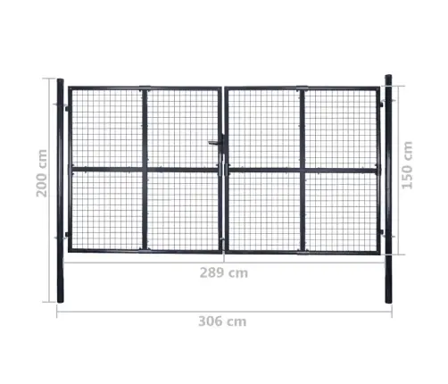 Võrgust Aiavärav, Tsingitud Teras, 300 X 150 cm Hall