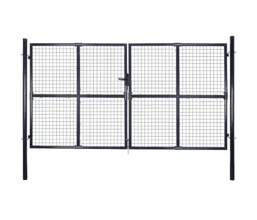 Tinkliniai Sodo Vartai, Cinkuotas Plienas, 300X200 cm Pilki